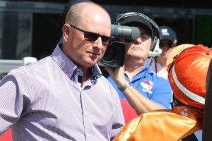Trainer Toby Edmonds, above, will now set BRC Sprint winner Tyzone for the 2019 Stradbroke Handicap at Eagle Farm. Photo by Daniel Costello.