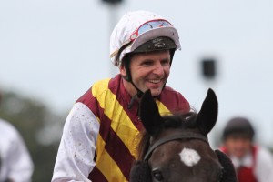 Larry Cassidy, above, rides Fighting Teo in the 2019 Ipswich Cup at Ipswich. Photo by Daniel Costello.